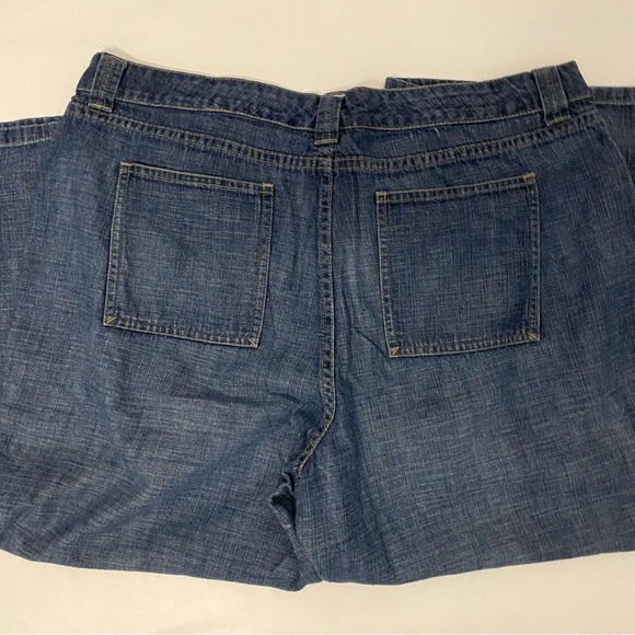 LL Bean soft denim wide leg capris - Picture 4 of 5